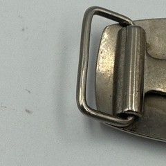 Vintage Western Cowboy Boots Belt Buckle Silver Brass Tone Floral Made in USA