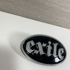EXILE CYCLES Black Gloss Belt Buckle 4” x 2-3/8”