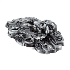 Men&rsquo;s Gear Head Piston Skull Biker Belt Buckle