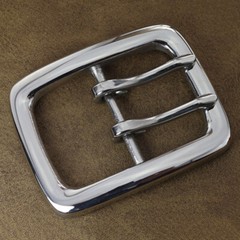 1PC Solid Stainless Steel Double Prong Belt Buckle Waistband Replacement 1-1/2&Prime;