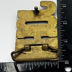 Vintage B.P.B. Solid Brass John Name Belt Buckle Gold Tone Western 839 Taiwan