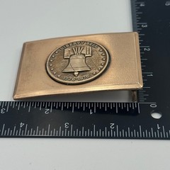 Vintage Liberty Bell Bicentennial 1776-1976 Brass Tone Belt Buckle Americana