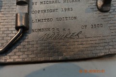 Michael Ricker 1983 Park City Queen Pewter Buckle 2351 of 3500 Signed + COA