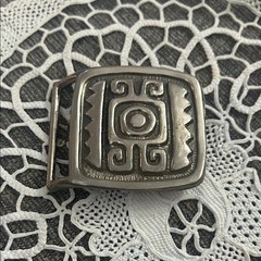 Vintage Southwestern Style Belt Buckle – Nickel Silver – Unmarked