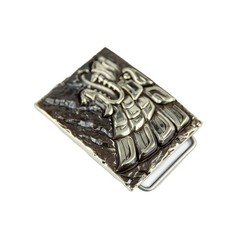Iron Wolf german silver belt buckle, Vikings wolf, Norse pagan celtic accessory