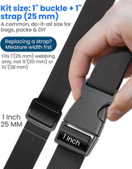 Buckle & Strap Kit – 6 Yards 1 Inch Wide Polyester Webbing Stronger Than Nylon,