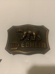 Vintage NAPA Echlin Grizzly Bear Brand Belt Buckle