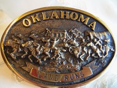 Registered Historical Collection Oklahoma Land Run Belt Buckle Rare in Pouch