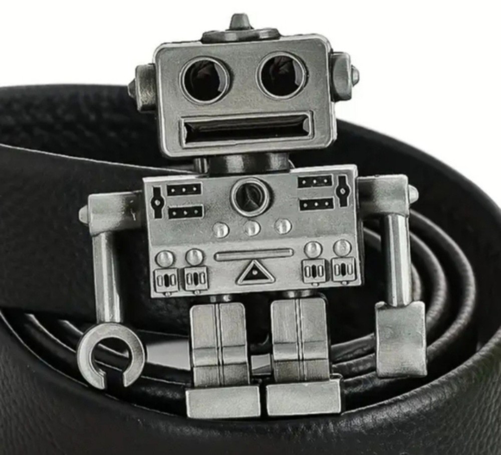 RETRO ROBOT robotic 80s 90s Metal Figural Belt Buckle novelty Buckle