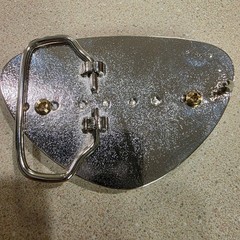 Belt Buckle Unisex Silver Chrome, Tigers Eye Stone Western Boho, EUC