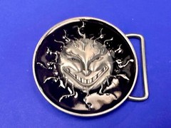 Falling Evil Sun Face – Solar Flare Black Color Belt Buckle By Buckle Rage