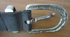 Oversized Artisan Hammered Metal Belt Buckle 2.75&Prime; L x 2.25&Prime; H