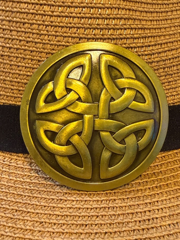 Antiqued Bronze Round Celtic Belt Buckle