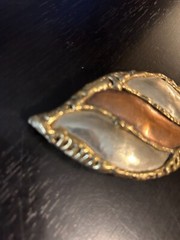 Vintage Collectible Three Tone Art Deco Metal Belt Buckle