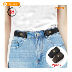 WHIPPY 2 Pack Buckle Free Comfortable Large Size: 32&Prime;-48&Prime;, A-black/Coffee