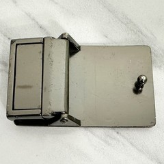 Textured Gunmetal Tone Reversible Clamp On Belt Buckle