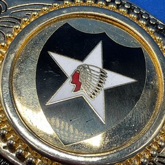 Western Style Belt Buckle US Army 2nd Infantry Division Logo