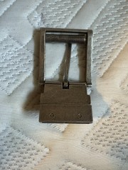 Calvin Klein Silver Tone Reversible Metal Belt Buckle