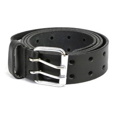 Milwaukee Leather MP7121 Men&rsquo;s Double Prong Genuine Leather Belt w/ Buckle