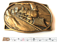 Vintage Steam Engine Train Belt Buckle