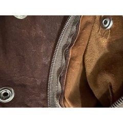 Brown Leather Suede Belt Bag Fanny Pack Pouch brass buckle western vintage boho