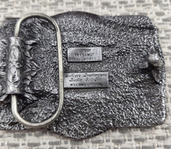 Vintage Bergamot Brass Works Belt Buckle Mens Alaska Is What America Was 1981