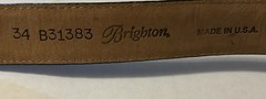 Brighton Diamond Crocodile Belt Buckle Belt Size 34 B31383