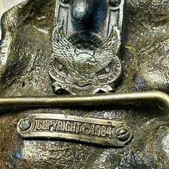 American Buckle Co Belt Buckle Unisex OS Green 1984 Vintage Knight Dragon J1421