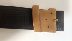 Louis Vuitton Pre-Owned Leather Belt Logo Buckle