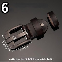 Men PU Leather Alloy Belt Buckle Head Pin Buckle Replacement for 37-39mm Wide