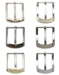 QWORK Classic Belt Buckles Set, 38-40 mm (1.5&Prime; – 1.6&Prime;), Silver, Bronze, Gray