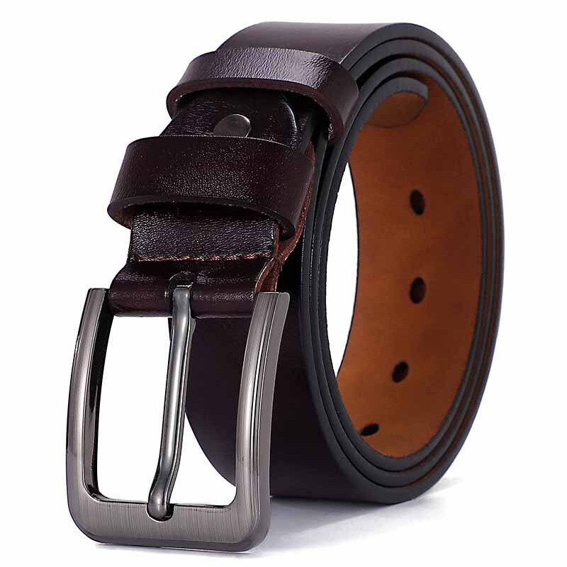 Men&rsquo;s Leather Belt Vintage Mens Waistband Needle Buckle Belt Retro