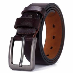 Men&rsquo;s Leather Belt Vintage Mens Waistband Needle Buckle Belt Retro