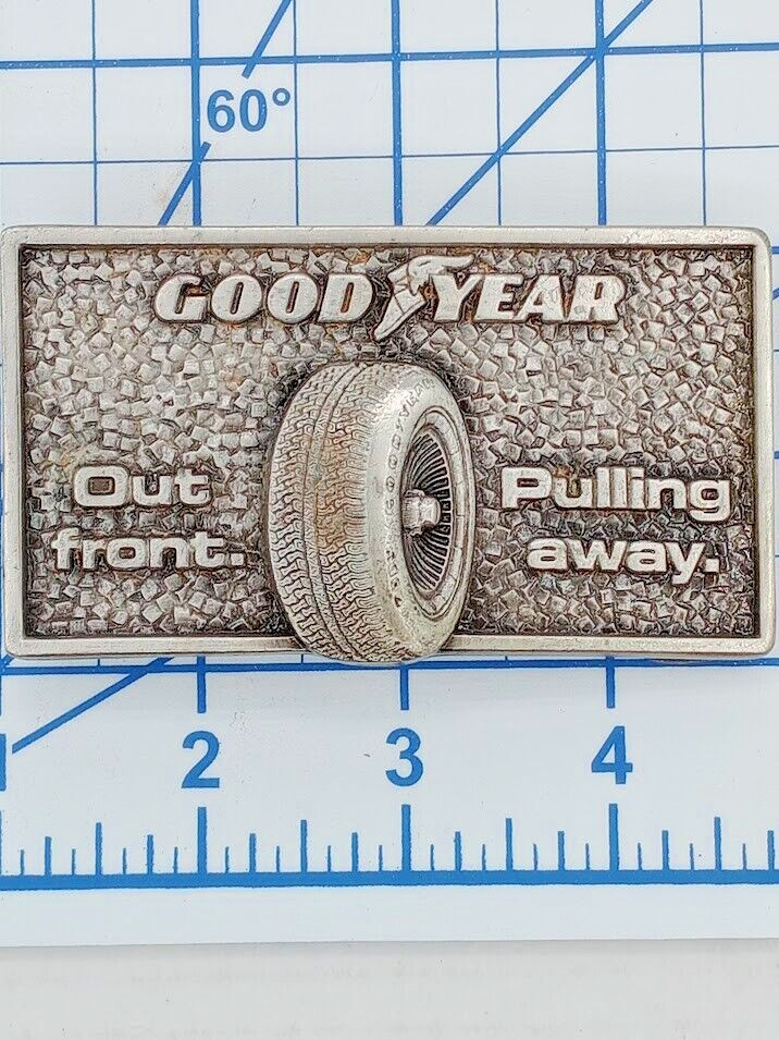 Goodyear Tires Belt Buckle Vintage 1978 Metal Michelin Tire & Rubber Collector