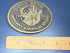 Gila Bend Sportsman’s Club Belt Buckle 1987 Art Collectibles 1953