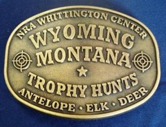 NRA BELT BUCKLE WHITTINGTON CENTER