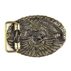 Belt buckle « Born to be free »; Biker buckle, Solid brass buckle