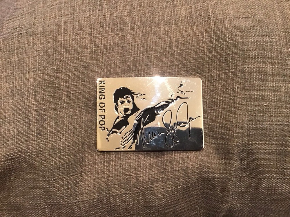 Vintage Michael Jackson Dangerous King of Pop 3.5” Belt Buckle