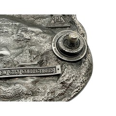 Vintage 1994 Brew City Collectibles The Turkey Hunter Belt Buckle Silver Tone