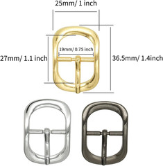30Pcs Single Prong Buckles, Center Bar Belt Buckles Single Prong Strap Buckles,
