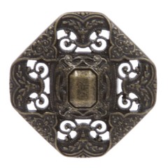 Engraving Hollow Out Perforated Floral Octagonal Rhombic Square Belt Buckl