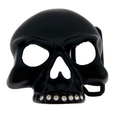 Black Skull Belt Buckles Men Skeleton Rhinestones Halloween Party Costume Pirate