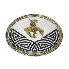 Montana Silversmiths Men&rsquo;s Bold Southwest Silver & Gold Buckle 50317-595