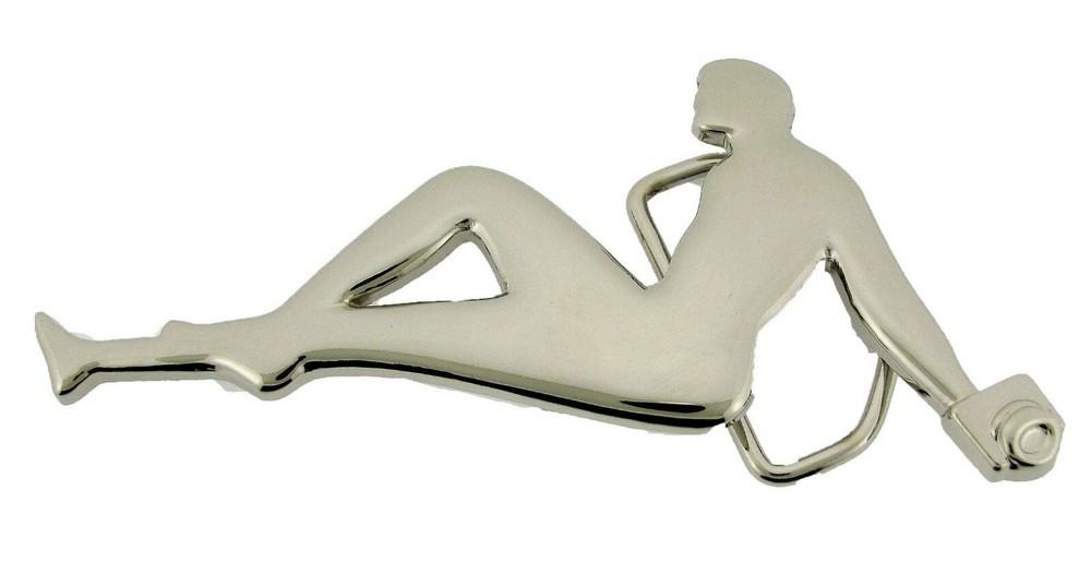 Lgbt Gay Man Silver Chrome Diecut Belt Buckle Pride People Gift Parade Lesbian
