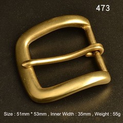 35mm Pin Single Prong Clip Buckle for Men Leather Belt Replacement Retro Brass