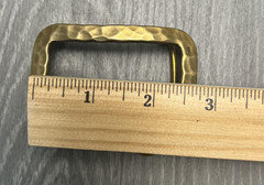 Vintage Dick Peck Belt Buckle Mens Brass Hammered Monogram JDM Signed 1976 70s