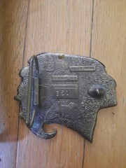 Limited Edition Vintage Indian Head Belt Buckle Brass and Enamel Fill – USA