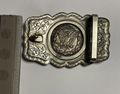 Antique 1921 Silver Morgan Dollar Coin Buckle