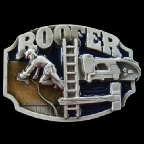 Roofer Belt Buckle Construction Worker Tool Equipment Profession Buckles