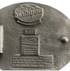 Vintage Siskiyou Ford Mustang Belt Buckle Pewter and Enamel Officially Licensed